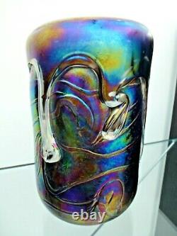 John Ditchfield Glasform Vase De Lave De La Collection Unique Signée Numérotée