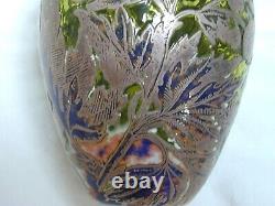 Jonathan Harris Édition Limitée 5/50 2001 'Foliage' Cameo Vert Argent Verre Artistique