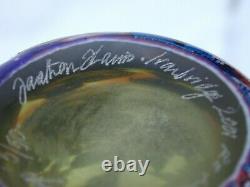 Jonathan Harris Limited Edition 5/50 2001'foliage' Cameo Green Silver Art Glass