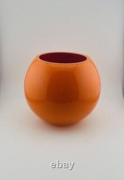 KATE SPADE Lenox Brighton Way Orange Red 6 Rose Vase Bowl Cased Glass Heavy
<br/> 
  <br/>Traduction en français : KATE SPADE Lenox Brighton Way Orange Rouge 6 Vase à roses bol en verre lourd encastré