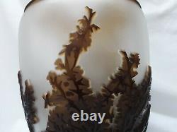 Kelsey Murphy Pilgrim Cameo Glass Sunset Giraffe 12 Vase Ltd Ed Signé/désigné