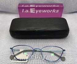 L. A. Eyeworks Édition Limitée Lunettes Dosti - Bleu & Bleu NOUVEAU
