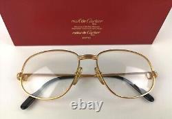 LUNETTES CARTIER MONTURES VINTAGE ORIGINALES ROMANCE LC ANNÉES 80 OR ÉDITION LIMITÉE NEUVE