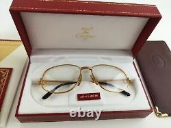 LUNETTES CARTIER MONTURES VINTAGE ORIGINALES ROMANCE LC ANNÉES 80 OR ÉDITION LIMITÉE NEUVE