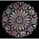 La Cathédrale De Washington Vintage Stained Glass Limited Edition Grande Fenêtre Rose