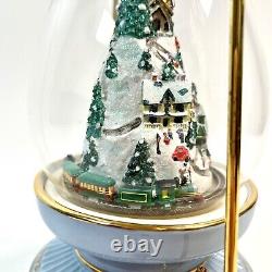 Lanterne musicale en verre Kinkade en or 24 carats illuminée de Noël Édition limitée 2009