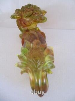 Liuligongfang Cristal Paté De Verre Glass Green Foo Dog Édition Limitée 7