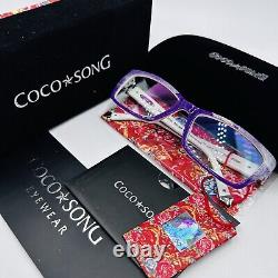 Lunettes De Vue Coco Song Ladies Angular Purple Limited Edition Peut-être Moi Col. 2 Nouveau