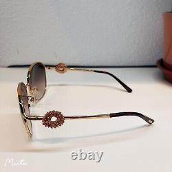 Lunettes de soleil Chopard édition limitée Or 23KT/Cristaux SCHB21S 300G 59 16 135 Nouvelles