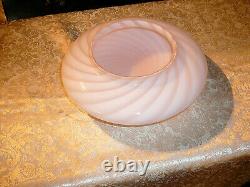 Magnifique MCM Murano Rose Swirl Mushroom Verre Abat Globe Par Venini Vetri