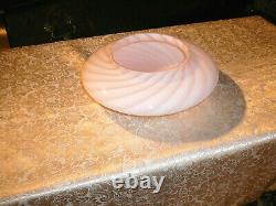 Magnifique MCM Murano Rose Swirl Mushroom Verre Abat Globe Par Venini Vetri
