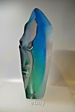 Mats Jonasson Crystal Masq Batzeba Art Glass Édition Limitée 11 Pouces De Haut
