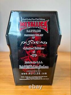 Metallica Verre Gravé à la Main Édition Limitée 2005 Membres Rare NOUVEAU JP