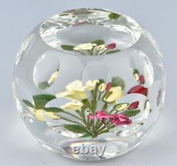 Modern Perthshire Ltd Edition 1995'rose Bouquet' Lampwork Faceted Paperweight