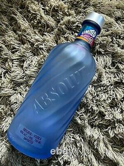Mouvement Absolut Vodka 2020 Empty Bouteille Edition Limitée Verre Bleu
