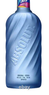 Mouvement Absolut Vodka 2020 Empty Bouteille Edition Limitée Verre Bleu