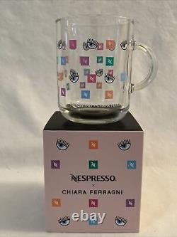 Nespresso Chiara Ferragni ÉDITION LIMITÉE NOUVELLE TASSE DE CAFÉ EN VERRE Tasse VENDEUR AMÉRICAIN