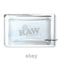 Nouveau! Raw Rolling Papers Crystal En Verre Plateau Roulant 6+ Lbs Édition Limitée 9x12