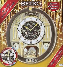 Nouveau Seiko Melodies In Motion Clock Edition Limitée 40 Melodies! Livraison Gratuite