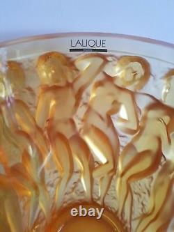Nouvelle Authentic Large Lalique Bacchantes Amber Anniversaire Edition Numérotée