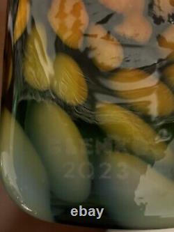 Nouvelle bouteille d'eau en verre Blenko 384 ÉDITION SPÉCIALE LIMITÉE Dart Frog Coral