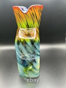 Nouvelle bouteille d'eau en verre Blenko 384 édition spéciale limitée Dart Frog Coral
