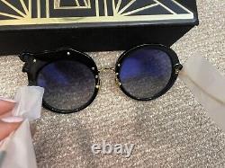 Nwb Anna-karin Karlsson Sunglasses So Black Leopard 1290 $ Édition Limitée