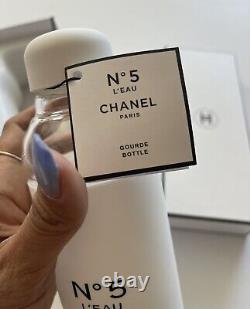 Nwt Limited Edition Chanel Paris Factory No. 5 L'eau Bouteille D'eau Blanc Noir