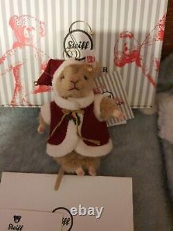 Ornement de Noël Limited Edition Steiff Santa Mouse EAN 007262 en coffret (C)