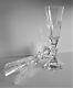 Paire Wonderful Baccarat Harcourt Crystal Champagne Flute Glass, Nouveau, Pas De Timbre