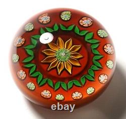 Perthshire 1979a Sunflower Paperweight Annual Collection Edition Limitée