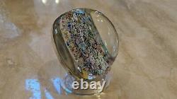 Perthshire Pp19 1979 Scrambled End Of Day Paperweight Le Ce Clear Base