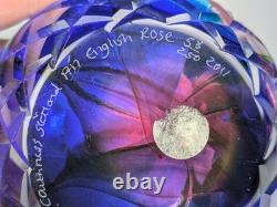 Poids de papier en édition limitée Caithness Glass Vintage 2011 Rose anglaise 53/250