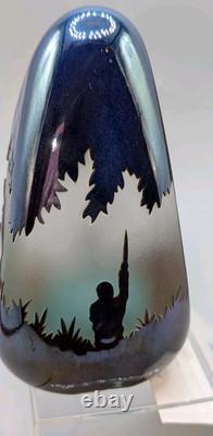 Poids de papier en verre Caithness Épée dans la pierre Philip Chaplain Édition limitée
