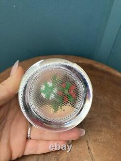 Poids de papier en verre clair Bouquet de Noël 1984 de Perthshire Édition Limitée
