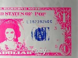 Pop Art Madollar Rose 1$ Édition Limitée Sérigraphie Madame Guy Ritchie par Brian Jones