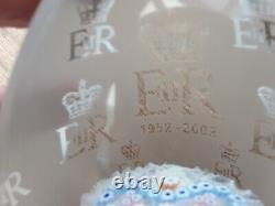 Presse-papiers Caithness Reine Jubilé d'Or Couronne et Monogramme 2002 Édition Limitée