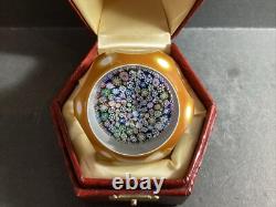 Presse-papiers en verre d'Amber à double superposition facetté Millefiori de Perthshire, édition limitée avec certificat