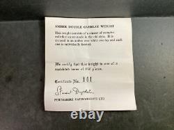 Presse-papiers en verre d'Amber à double superposition facetté Millefiori de Perthshire, édition limitée avec certificat
