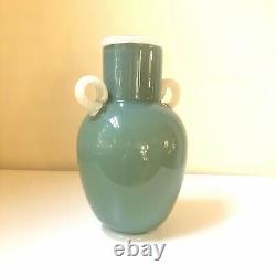 Preston Singletary Green Vase, 1997 Glass Sculpture Authentic, Signé