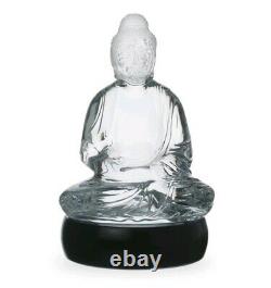 Rare Baccarat Crystal Buddha Figurine Small Withbase Clear 6 H Nouveau Withbox