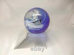 Rare Caithness Edition Limitée Crusader Verre Paperweight Boxed With Stand
