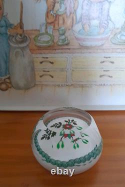 Rare Édition Limitée BOUQUET DE GUI DE NOËL PERTHSHIRE 1996 Pèse-Papiers