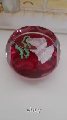 Rare Édition Limitée PERTHSHIRE Millefiori CLOCHE DE NOËL 1977 Pèse-papiers