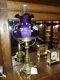 Rare Fenton Hand Painted Royal Purple Student Lamp Limited Edition #65/1450