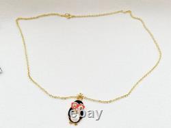 Rare Henri Bendel Édition Limitée Collier de Pingouin de Fête en Émail avec Lunettes