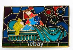 Rare Le 100 Disney Pin Sleeping Beauty Aurora Prince Phillip Fairy Vitrail