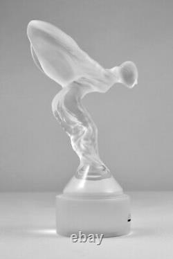 Rolls-royce Glass Car Mascot Desk Hood Ornament Trophy Français Par Crlstal Lalique