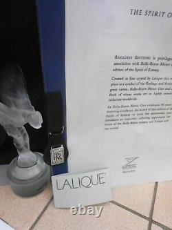 Rolls-royce Glass Car Mascot Desk Hood Ornament Trophy Français Par Crlstal Lalique