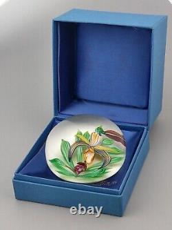 Saint Louis 1990 Ophrys Paperweight Boîte Et Certificat Édition Limitée Orchid